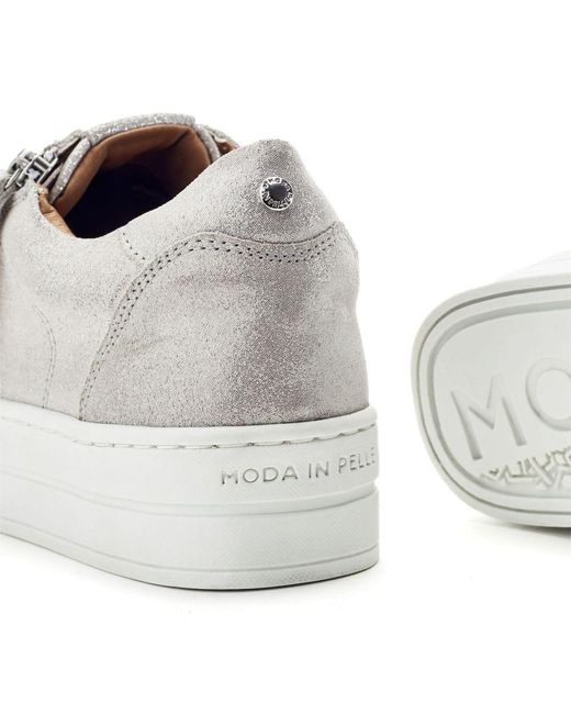Moda In Pelle Gray Abbee Leather