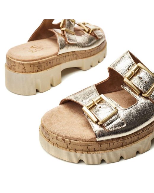 Moda In Pelle Natural Octina Gold Leather