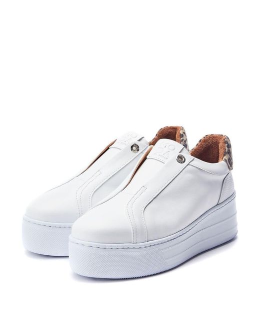 Moda In Pelle White Aneeba Leather