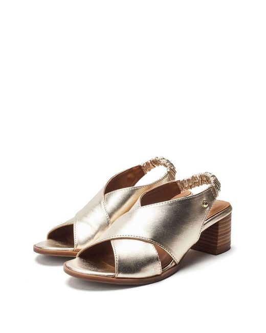Moda In Pelle Metallic Prinia Champagne Leather