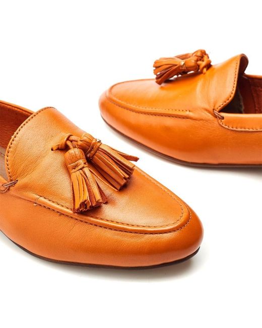 Moda In Pelle Brown Ellmia Orange Leather