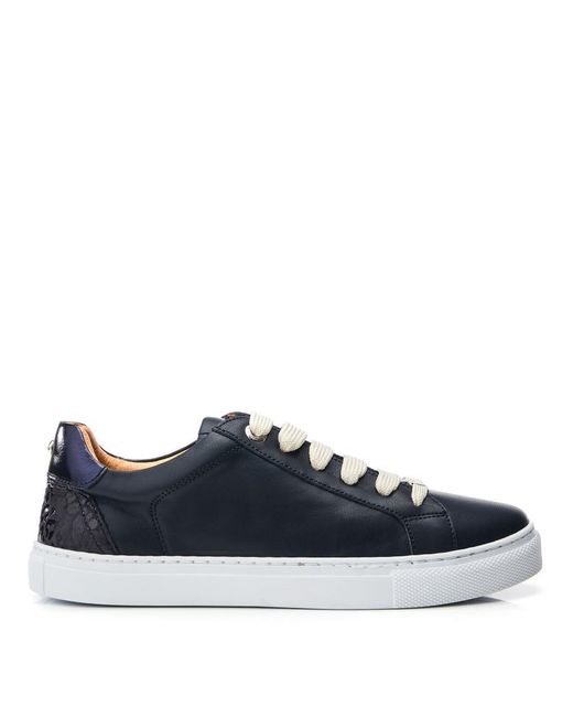 Moda In Pelle Blue Braidie Navy Leather