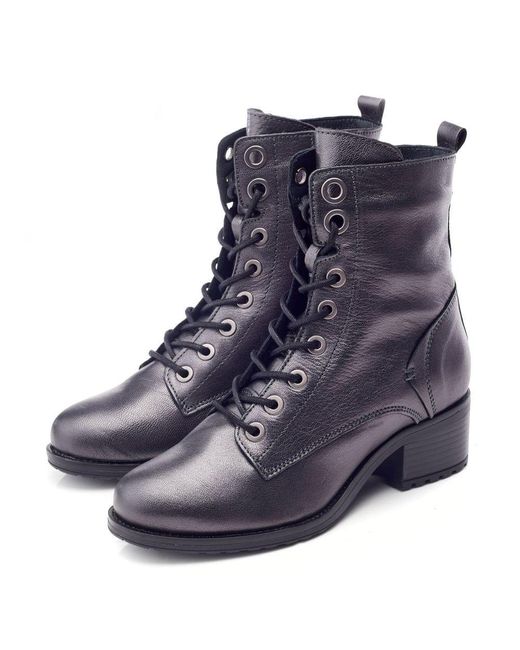 Moda In Pelle Purple Bezzie Metallic Leather