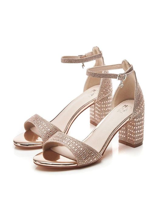 Moda In Pelle Metallic Rubiana Rose Gold Textile