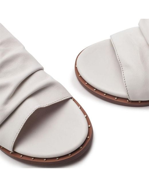 Moda In Pelle White Jerri Leather