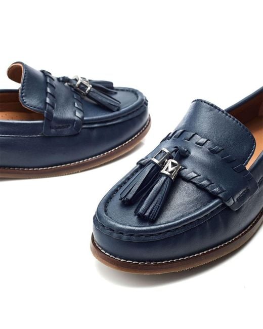 Moda In Pelle Blue Espelette Leather