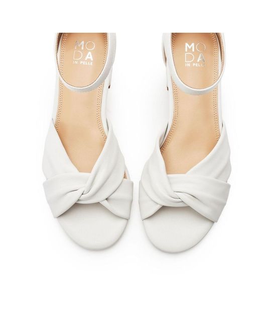 Moda In Pelle White Macadima Leather