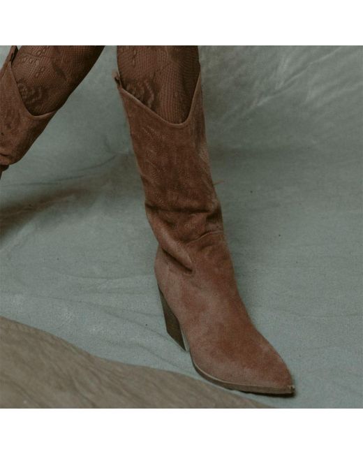 b.soleful Brown Gwyndolyn Camel Alcantara