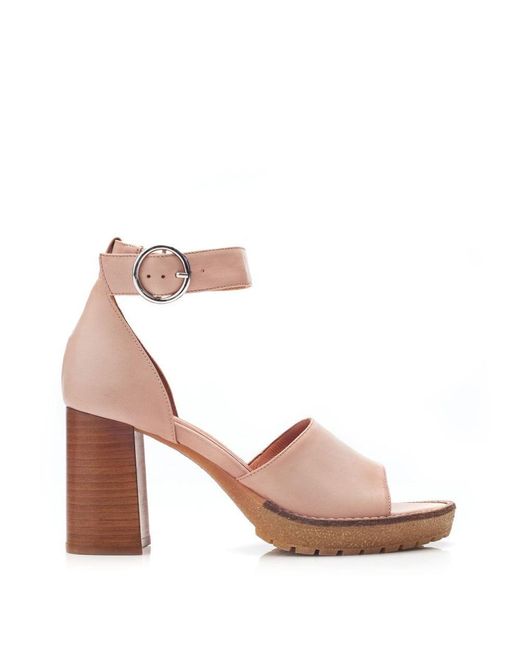 Moda In Pelle Pink Margie Cameo Leather