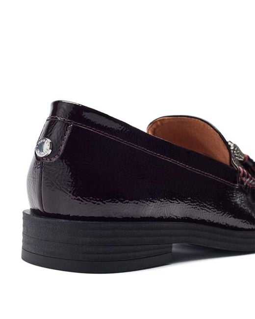 Moda In Pelle Blue Fura Burgundy Patent Leather