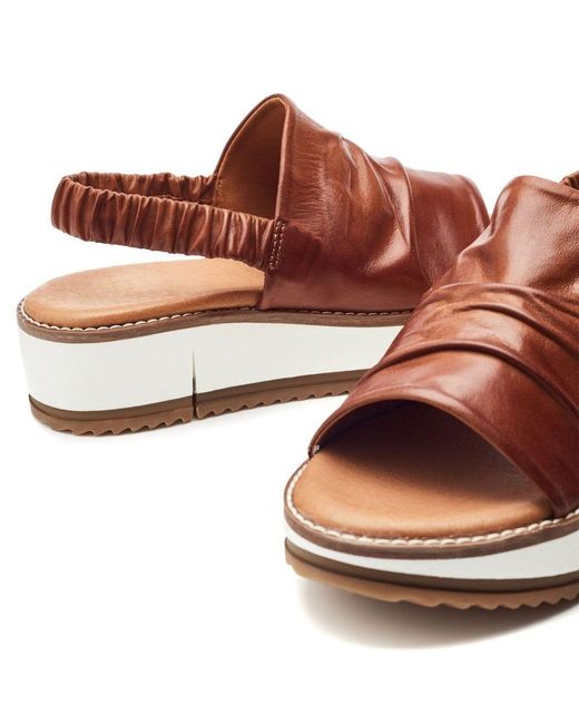 Moda In Pelle Brown Prasha Tan Leather