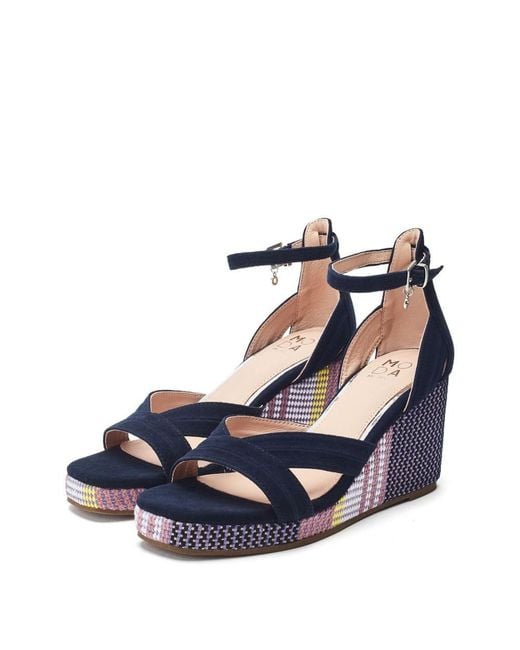 Moda In Pelle Blue May Suede