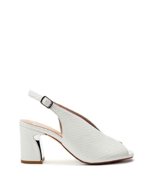 Moda In Pelle White Love Snake Print