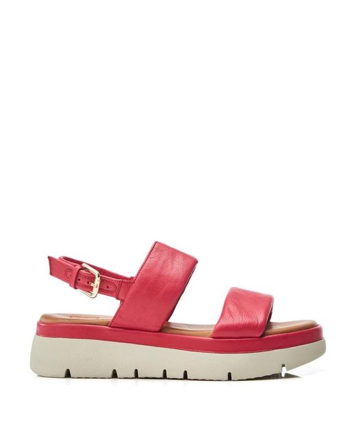 Moda In Pelle Red Netty Raspberry Leather
