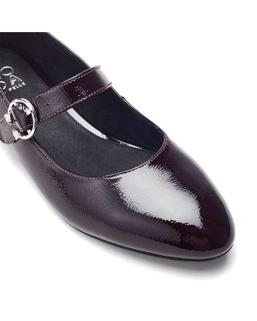 Moda In Pelle Blue Firuta Burgundy Patent Leather