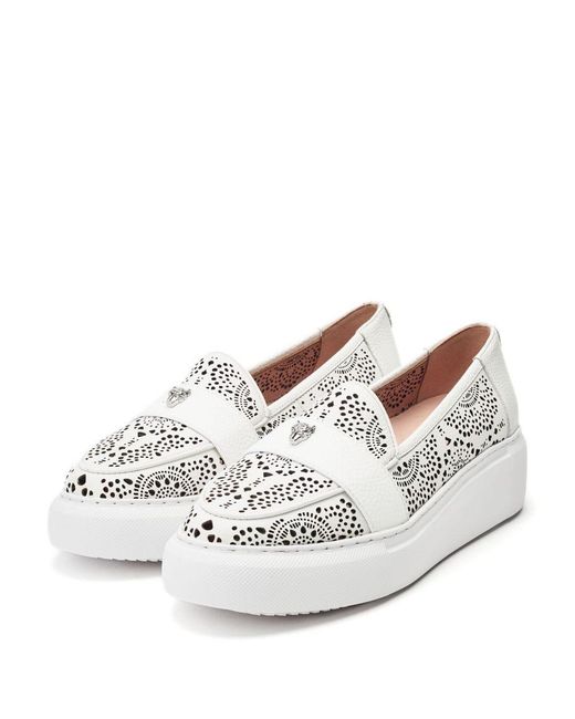 Moda In Pelle White Eudia Leather