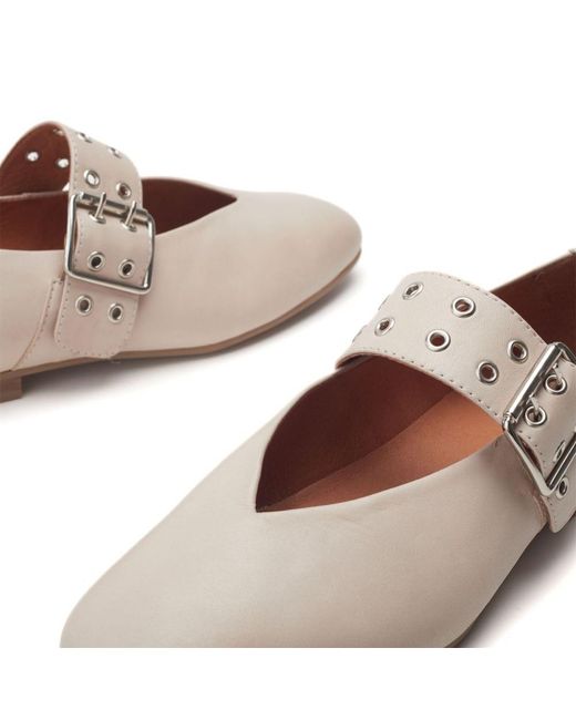 Shoon Natural Sh Ilice Off Leather
