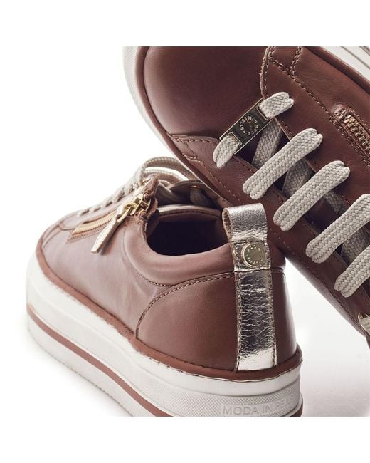 Moda In Pelle Brown Flissie Leather