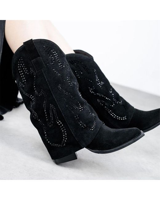 Moda In Pelle Blue Sansha Suede