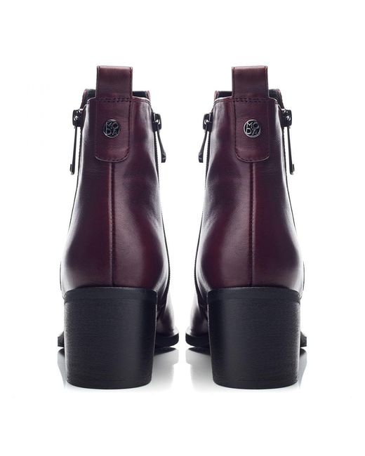 Moda In Pelle Purple Perth Burgundy Leather
