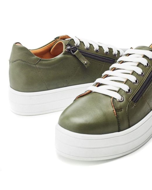 b.soleful Green B.Glazie Khaki Leather