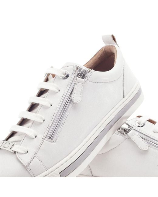 Moda In Pelle White Federika Leather