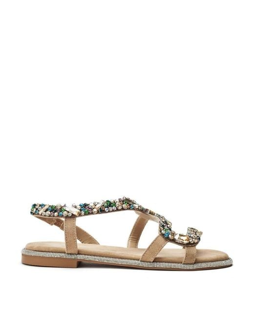 Moda In Pelle Natural Nyssa Stone Suede