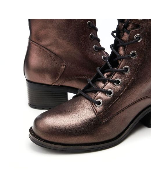 Moda In Pelle Brown Bezzie Pewter Leather