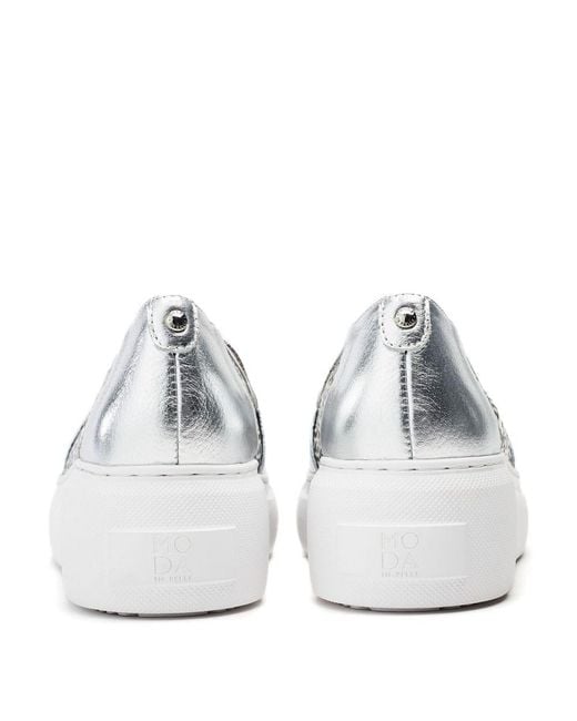 Moda In Pelle White Eudia Leather
