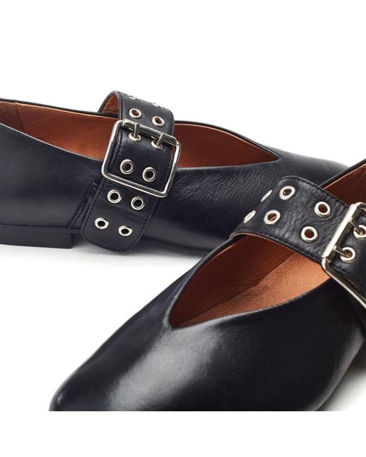 Shoon Blue Sh Ilice Leather