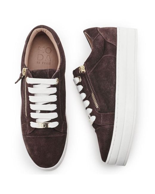 Moda In Pelle Brown Abbee Suede