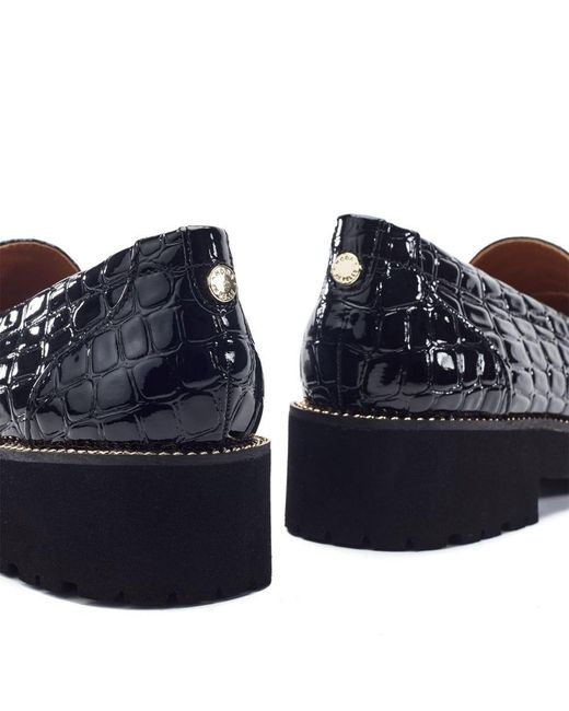 Moda In Pelle Blue Egoma Patent Mocc Croc