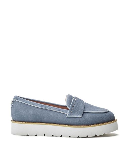 Moda In Pelle Blue Elber Light Suede