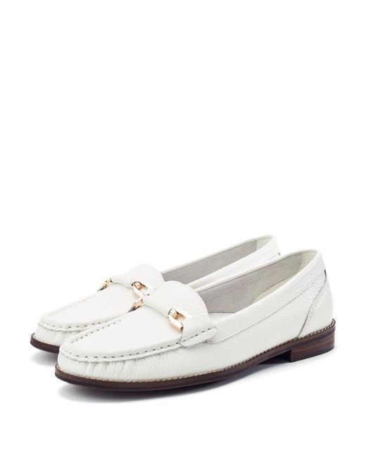 Moda In Pelle White Emella Leather