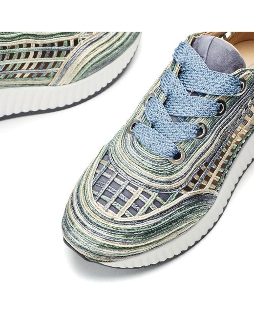 Moda In Pelle Blue Bassia Denim Raffia