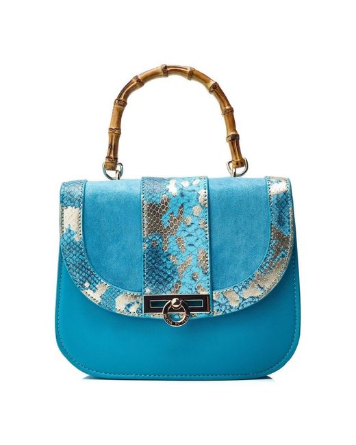 Moda In Pelle Blue Tigerlily Bag Turquoise Porvair