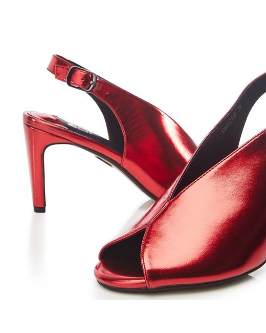 Moda In Pelle Red Women's Christiie Metallic Sandals