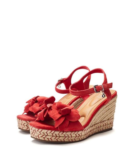 Moda In Pelle Red Mistee Suede