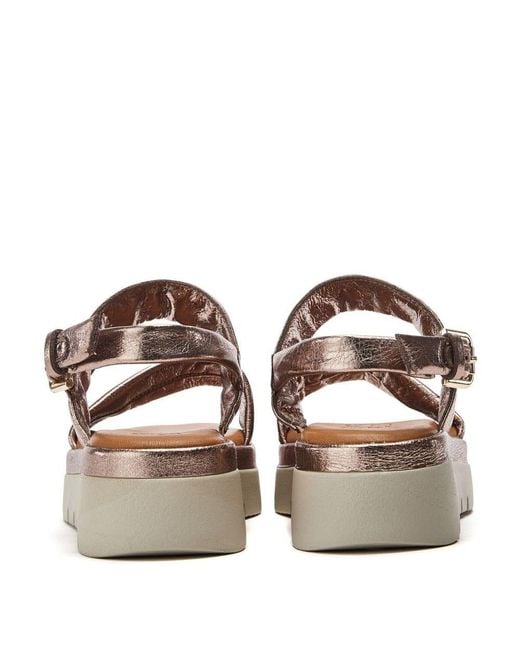 Moda In Pelle Brown Netty Pewter Leather