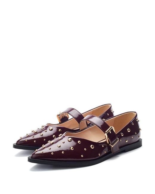 Moda In Pelle Red Fijia Burgundy Patent