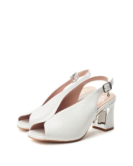 Moda In Pelle White Love Snake Print