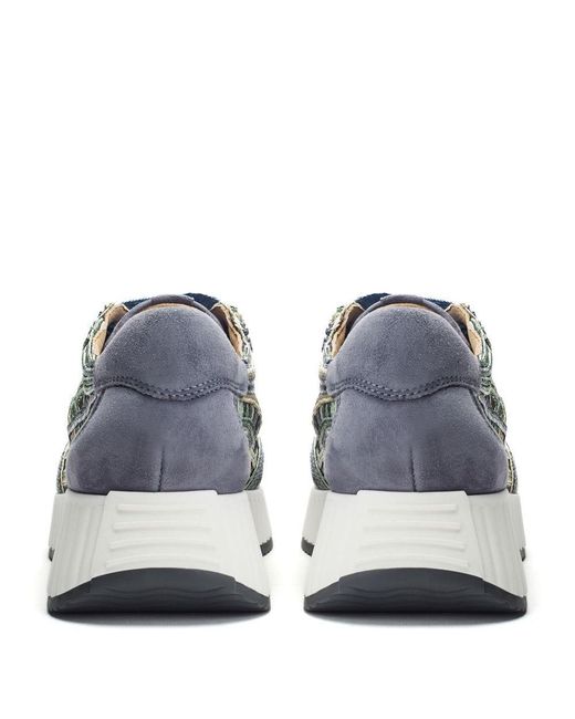Moda In Pelle Blue Bassia Denim Raffia
