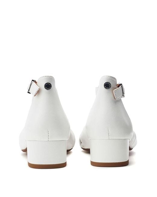Moda In Pelle White Macadamia Leather
