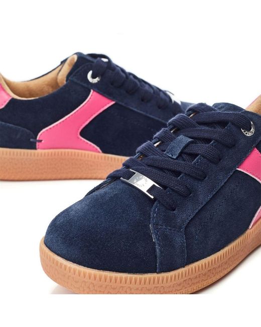 Moda In Pelle Blue Allette Suede