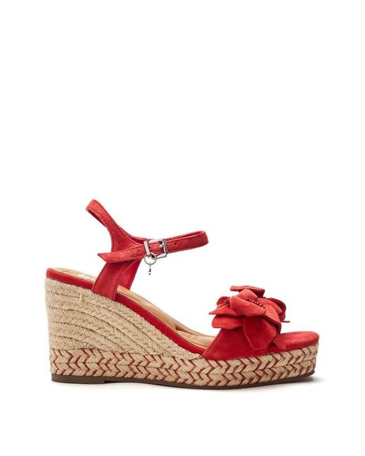 Moda In Pelle Red Mistee Suede