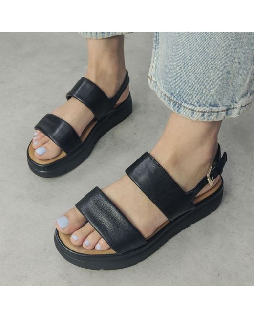 Moda In Pelle Black Netty Leather