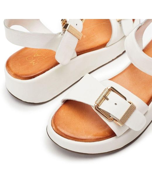 Moda In Pelle White Kaprii Leather