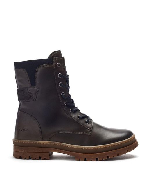 Shoon Blue Sh Odcombe Khaki Leather