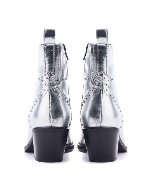 Moda In Pelle Gray Michele Leather