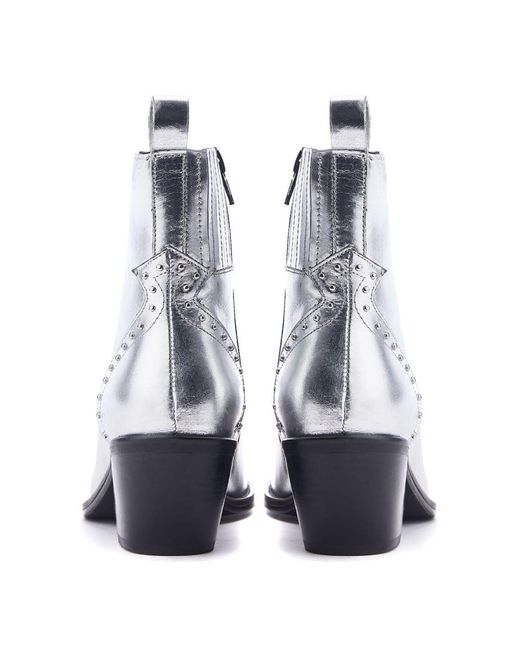 Moda In Pelle Gray Michele Leather
